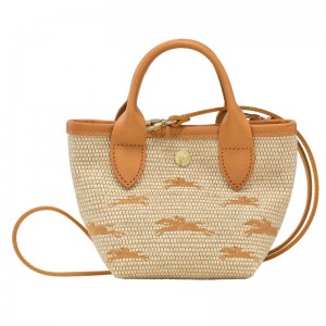 Apricot Orange Women's Longchamp Le Panier Pliage XS Basket Bag | JCBQP-0674