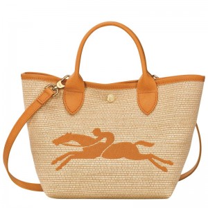 Apricot Orange Women's Longchamp Le Panier Pliage S Basket Bag | MOSIU-7264