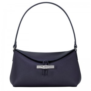 Bilberry Purple Women's Longchamp Roseau S Hobo Bags | GVZBO-0751