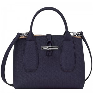 Bilberry Purple Women's Longchamp Roseau S Handbags | VXFME-8521