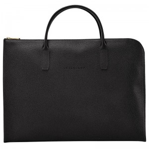 Black Men's Longchamp Le Foulonné S Briefcase | XPUDA-8403