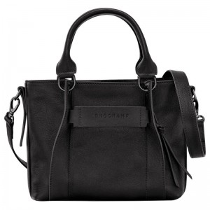 Black Women's Longchamp 3D S Handbags | NZSQU-3625