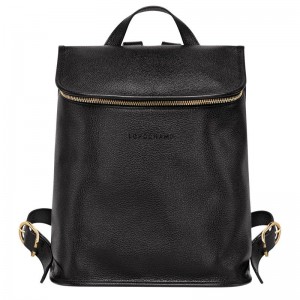 Black Women's Longchamp Le Foulonné Backpacks | RLSJH-2437