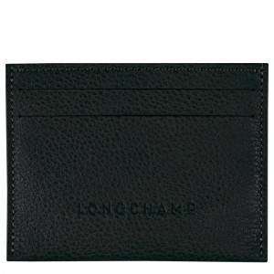 Black Women's Longchamp Le Foulonné Cardholders | YTCIK-5087