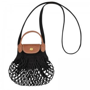 Black Women's Longchamp Le Pliage Filet XS Mesh Bag | MUIGX-4580