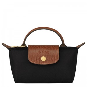 Black Women's Longchamp Le Pliage Original with handle Pouches | XNQIF-0127