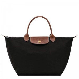 Black Women's Longchamp Le Pliage Original M Handbags | EQBDF-0425