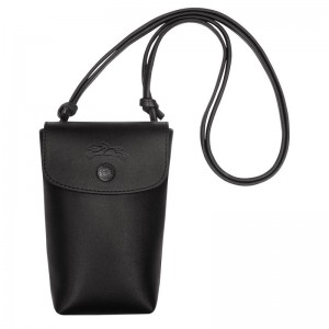 Black Women's Longchamp Le Pliage Xtra with leather lace Phone Case | FISYN-6813