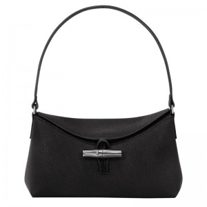 Black Women's Longchamp Roseau S Hobo Bags | GOSVP-5498