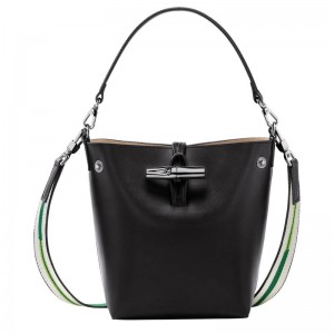 Black Women's Longchamp Roseau XS Bucket Bag | BOERX-7829