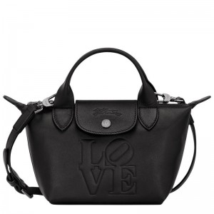 Black Women's Longchamp x Robert Indiana XS Handbags | DRYKH-6819