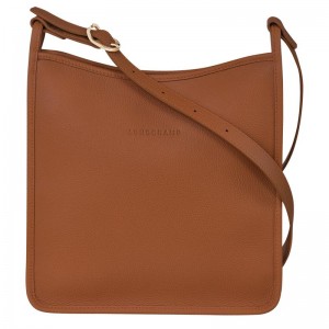 Caramel Brown Women's Longchamp Le Foulonné M Crossbody Bags | OUDYJ-7623