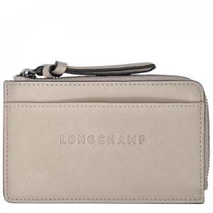 Clay Grey Men's Longchamp 3D Cardholders | PSVTX-1369