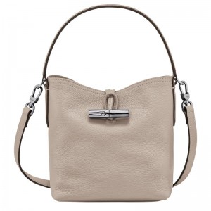 Clay Grey Women's Longchamp Roseau Essential XS Bucket Bag | ENJFV-0795