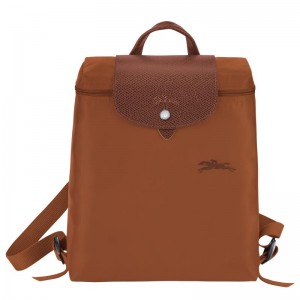 Cognac Brown Men's Longchamp Le Pliage Green M Backpacks | PJIXO-5169