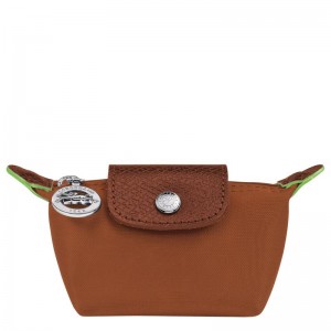 Cognac Brown Women's Longchamp Le Pliage Green Coin Purses | XREUT-7609