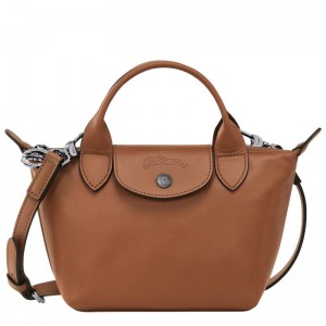 Cognac Brown Women's Longchamp Le Pliage Xtra XS Handbags | BRJCG-4652