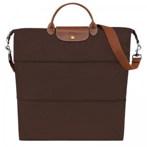 Ebony Brown Men's Longchamp Le Pliage Original expandable Travel Bags | IJHYC-8341