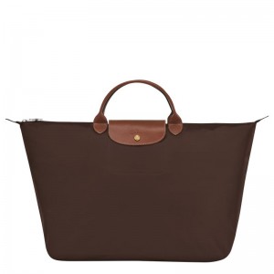 Ebony Brown Women's Longchamp Le Pliage Original S Travel Bags | LZEOM-8146