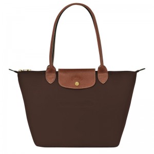 Ebony Brown Women's Longchamp Le Pliage Original M Tote Bag | PLIHF-7980