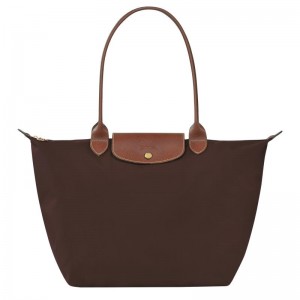 Ebony Brown Women's Longchamp Le Pliage Original L Tote Bag | EWTSB-7402