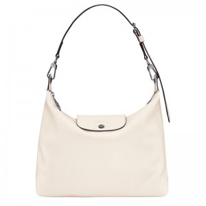 Ecru White Women's Longchamp Le Pliage Xtra M Hobo Bags | UIEGR-2081