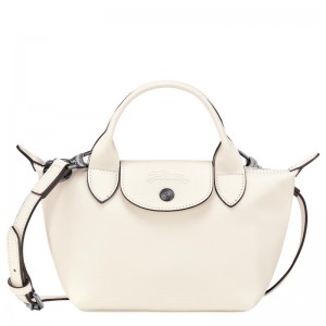 Ecru White Women's Longchamp Le Pliage Xtra XS Handbags | RDNSI-5984