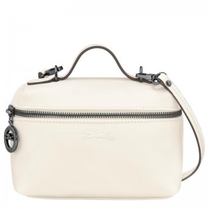 Ecru White Women's Longchamp Le Pliage Xtra XS Vanity Crossbody Bags | MEPAZ-8510