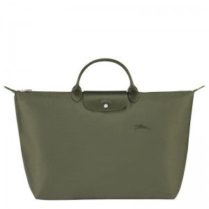 Forest Green Men's Longchamp Le Pliage Green S Travel Bags | PFBSR-5261