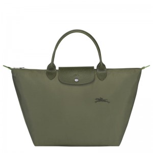 Forest Green Women's Longchamp Le Pliage Green M Handbags | NZUOB-7201