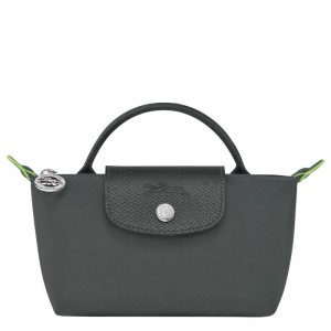 Graphite Grey Women's Longchamp Le Pliage Green with handle Pouches | MPRXQ-5402