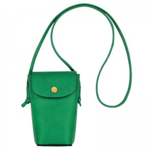 Green Women's Longchamp Épure with leather lace Phone Case | AIVRX-0671