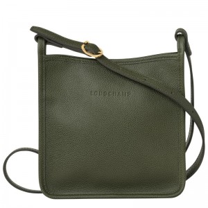 Khaki Women's Longchamp Le Foulonné S Crossbody Bags | MOBWI-4652