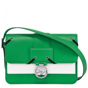 Lawn Green Women's Longchamp Box-Trot M Crossbody Bags | XNWVC-7065