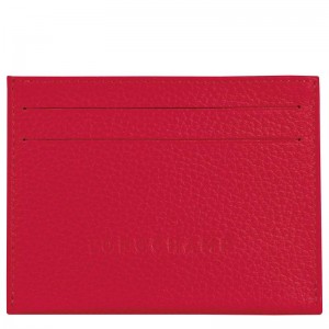 Love Red Men's Longchamp Le Foulonné Cardholders | YPDVA-0621