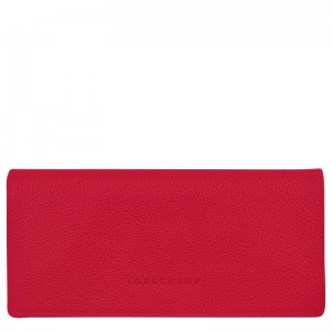 Love Red Women's Longchamp Le Foulonné Continental Wallets | IAZOV-6084