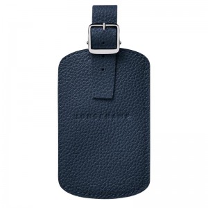 Navy Women's Longchamp Le Foulonné Luggage Tags | WKRJX-0289