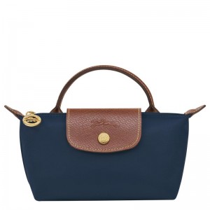 Navy Women's Longchamp Le Pliage Original with handle Pouches | GMEUW-1408