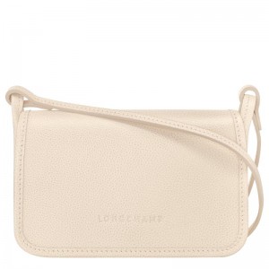 Paper White Women's Longchamp Le Foulonné XS Clutch Purse | DFWGJ-9173