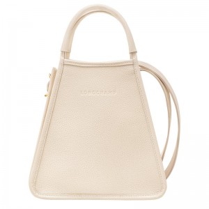 Paper White Women's Longchamp Le Foulonné S Handbags | CUYAK-0581