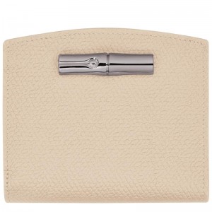 Paper White Women's Longchamp Roseau Wallets | MURJG-0298