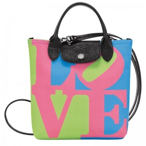 Pink Men's Longchamp x Robert Indiana XS Crossbody Bags | HAYIE-5063