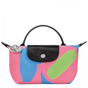 Pink Women's Longchamp x Robert Indiana Pouches | PUXOV-7369