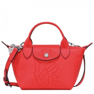 Red Men's Longchamp x Robert Indiana XS Handbags | MCWXY-5790