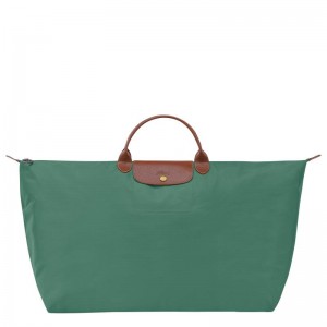 Sage Green Men's Longchamp Le Pliage Original M Travel Bags | QUAHR-0328