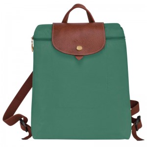 Sage Green Women's Longchamp Le Pliage Original M Backpacks | KJXZL-0425