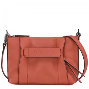 Sienna Red Women's Longchamp 3D S Crossbody Bags | RMJLC-4273