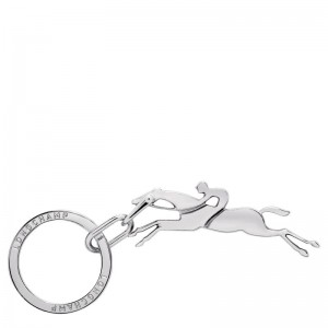 Silver Men's Longchamp Cavalier Key Rings | MYAFJ-5614