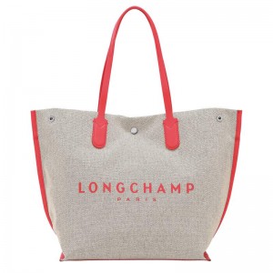 Strawberry Red Women's Longchamp Essential L Tote Bag | LBJCK-5473