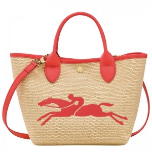 Strawberry Red Women's Longchamp Le Panier Pliage S Basket Bag | IJBWQ-2967